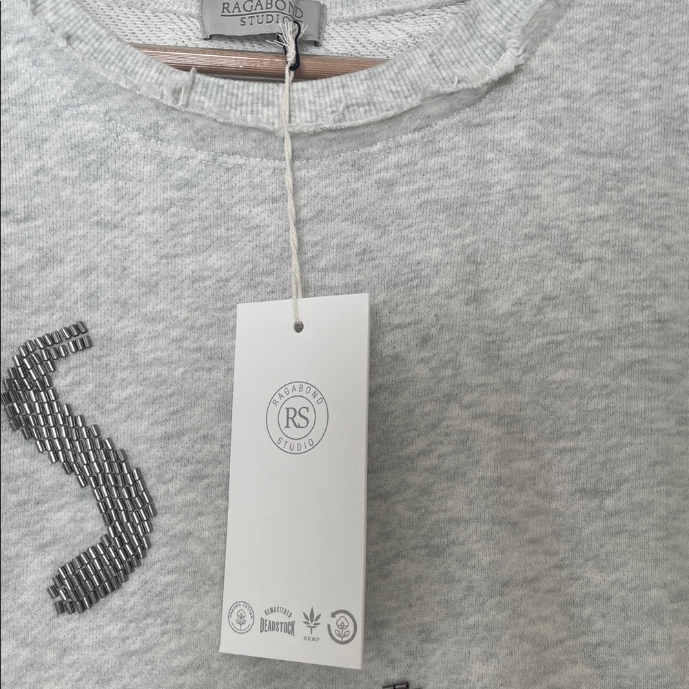 NWT Free People Ragabond City Dreams Sweatshirt- M - Picture 7 of 9